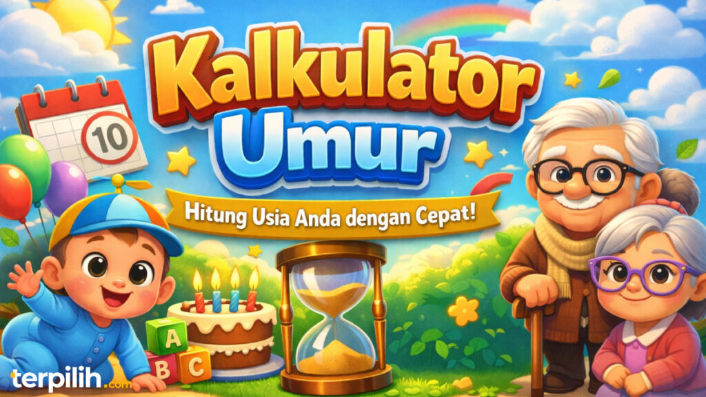 Ilustrasi kalkulator umur untuk menghitung usia berdasarkan tanggal lahir