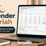Kalender Hijriah dan Masehi online dalam satu tampilan di laptop dan smartphone